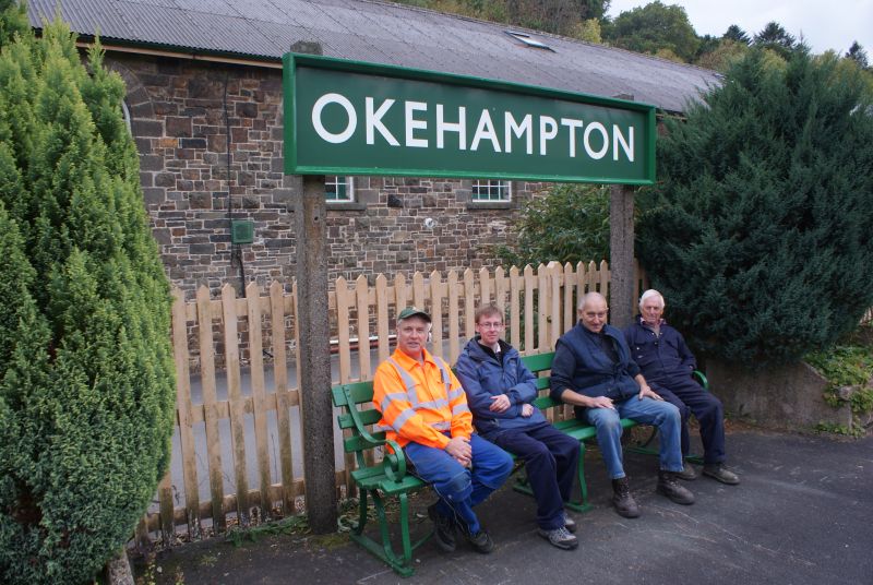 Messrs Baxter, Caesar, Brookes and Coxon looking suitably pleased with the new Okehampton running-in board frame