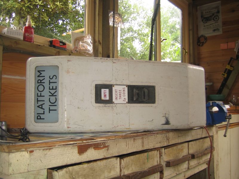 The ticket machine under investigation on Paul's bench