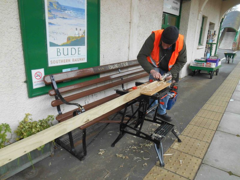 The website editor making a new slat for one of the seats