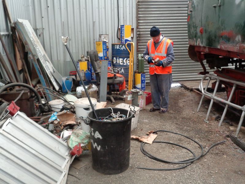 Non-ferrous items being sorted out by Phil Hull ready to take to the scrap yard, as part of our Spring Clean.brPhotographer David BellbrDate taken 09052019