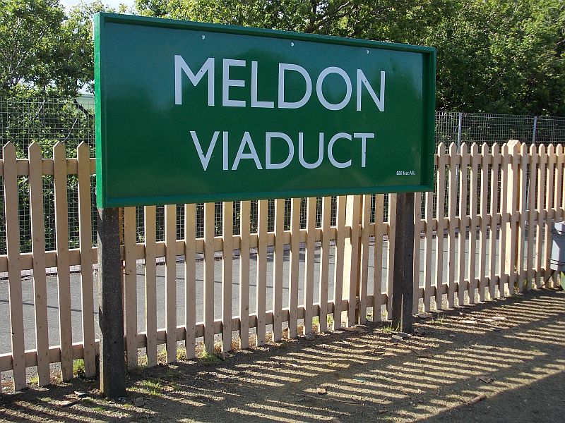 New running in board at Meldon, constructed and erected by the Station Maintenance Team.