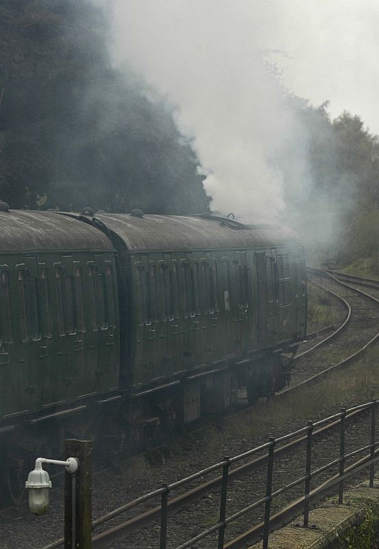 Thumper 1132 departing Okehampton for Meldon for the last time for a while.