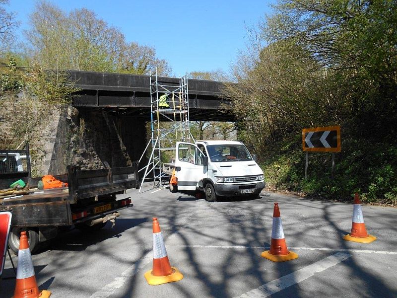 Greenslade Bridge under repair.